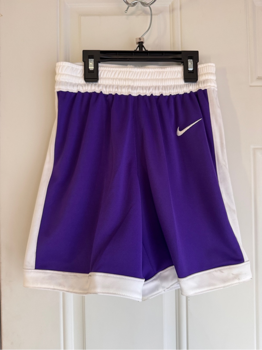 Boys Nike Purple & White Athletic Shorts